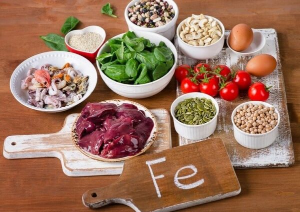 Ferro-imagem com principais alimentos